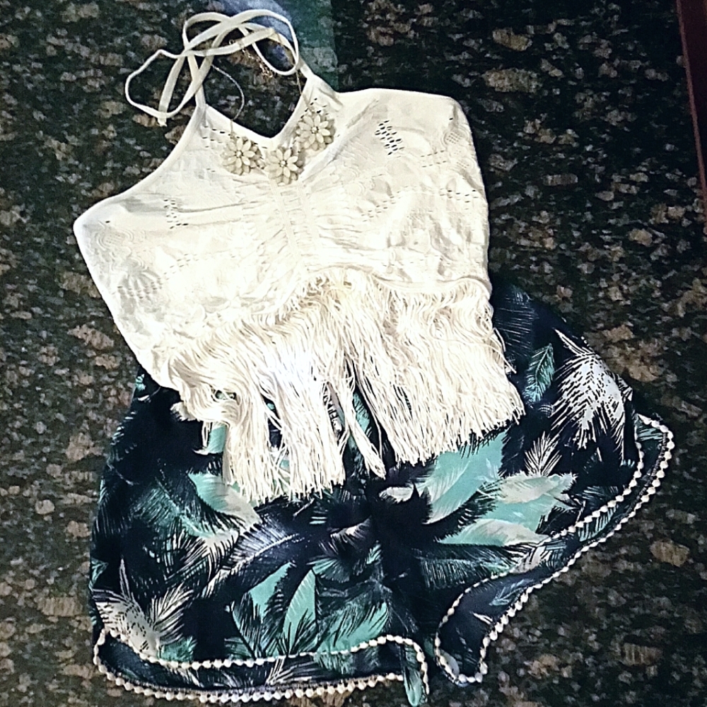 Cropped Shirt With Casual Shorts.